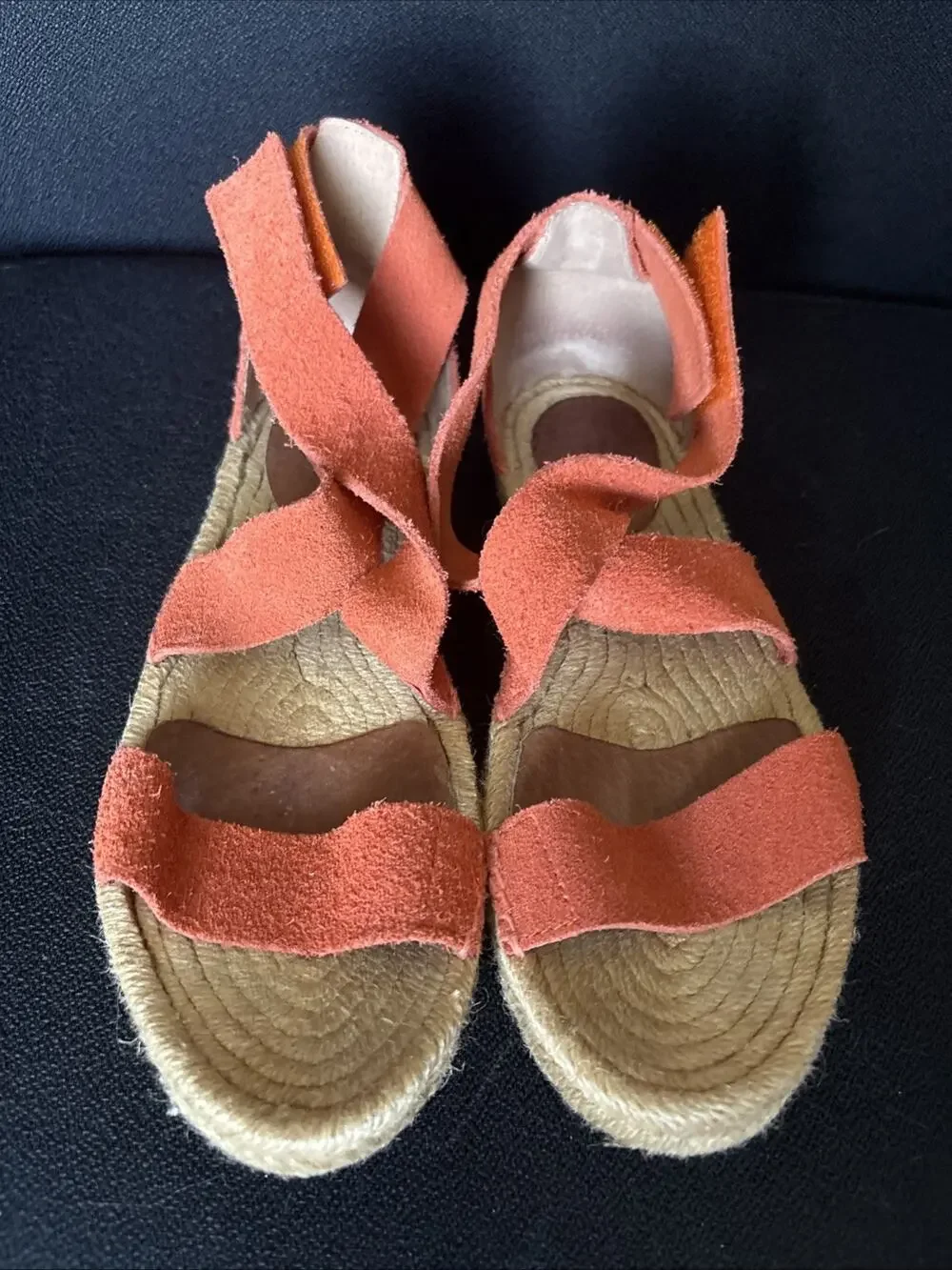 Ugg Women’s Gladiator Style Orange Suede Sandals Size 7.5